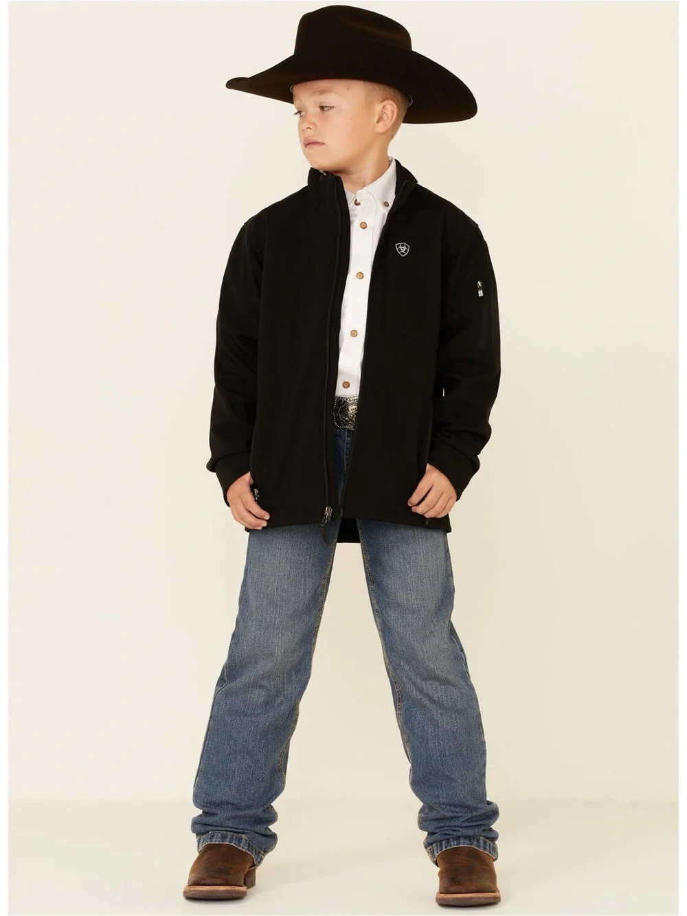 NWOT ARIAT BOYS' 2.0 SOFTSHELL PERFORMANCE STRETCH JACKET